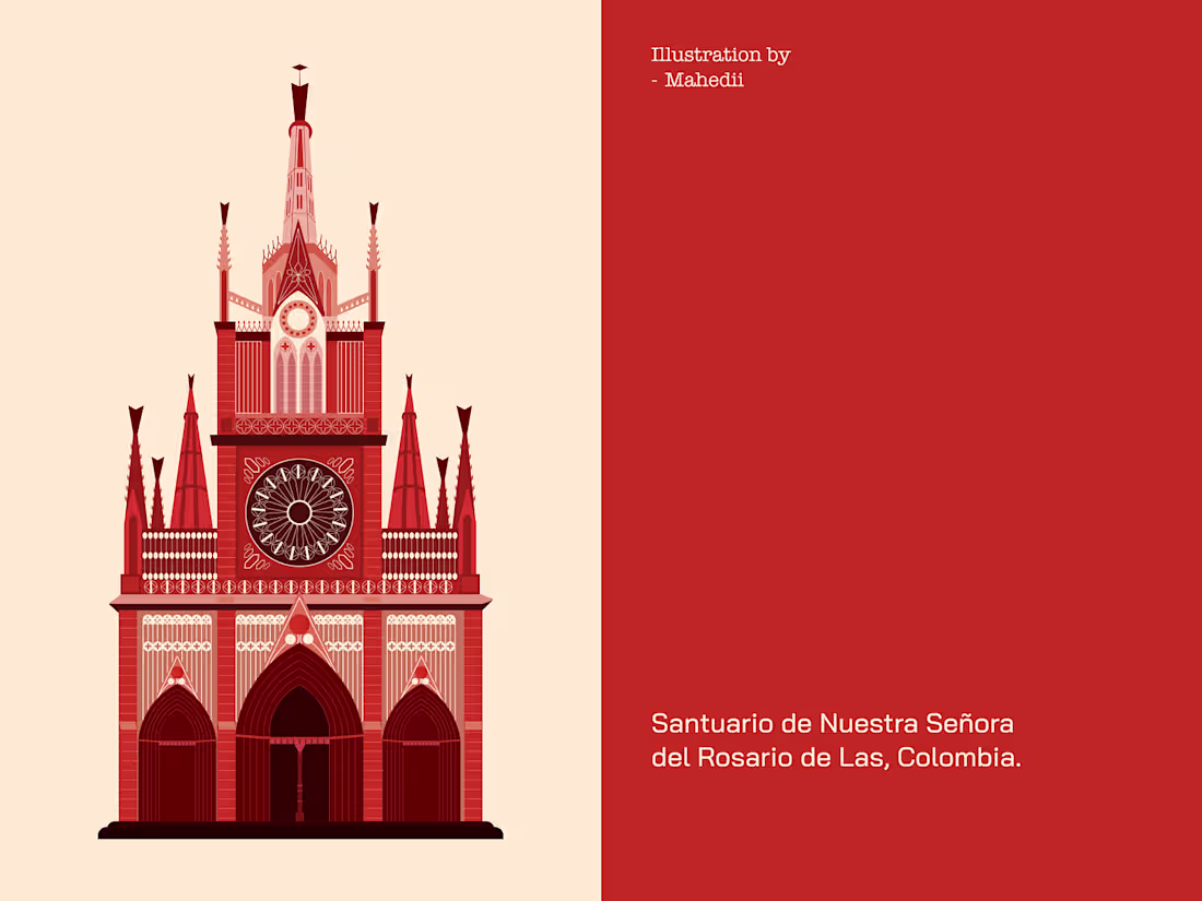 Cover image for Sanctuary of Las Lajas Vector Illustration