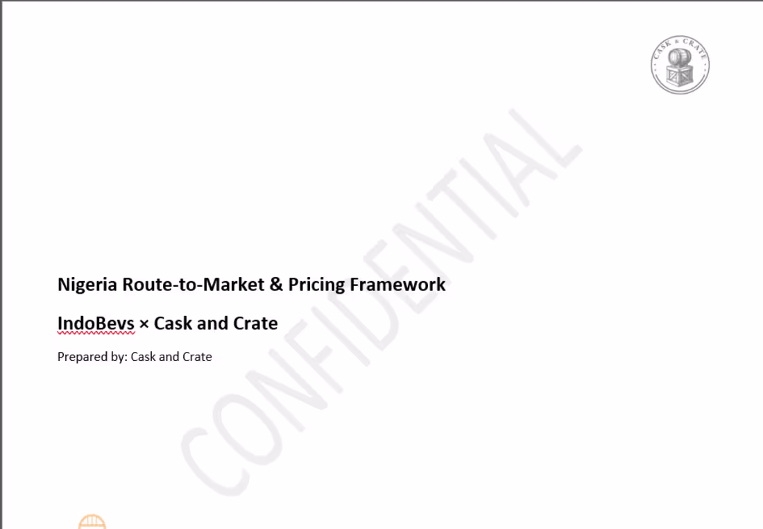 Cover image for A route to market strategy