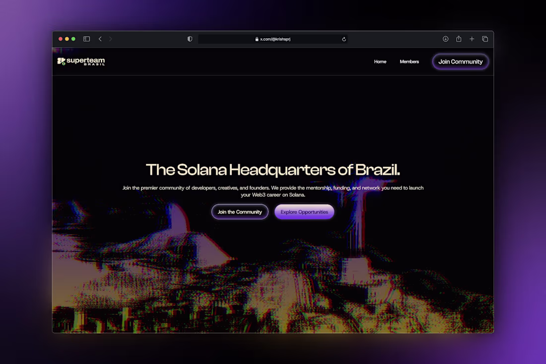 Cover image for Superteam Brasil Website Design (Design