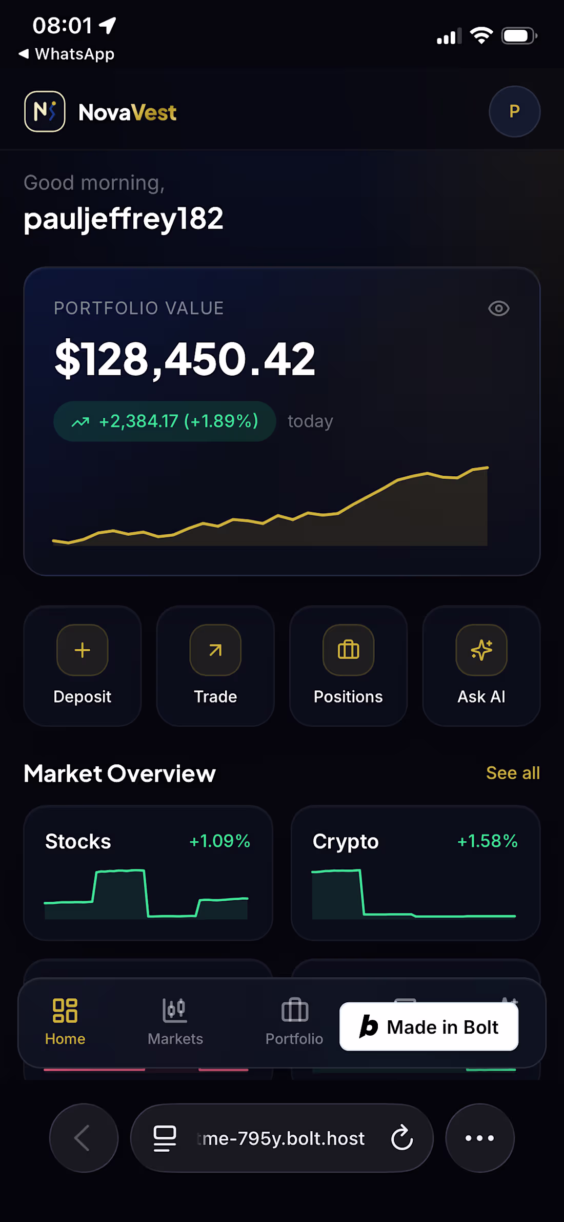 Cover image for NovaVest AI – AI-Powered Investing