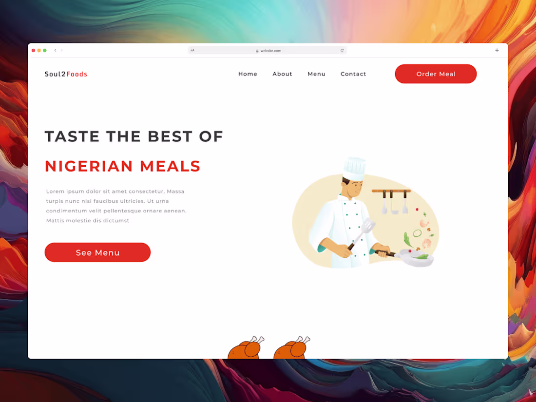 Cover image for Soul2Foods — Food Brand Landing Page