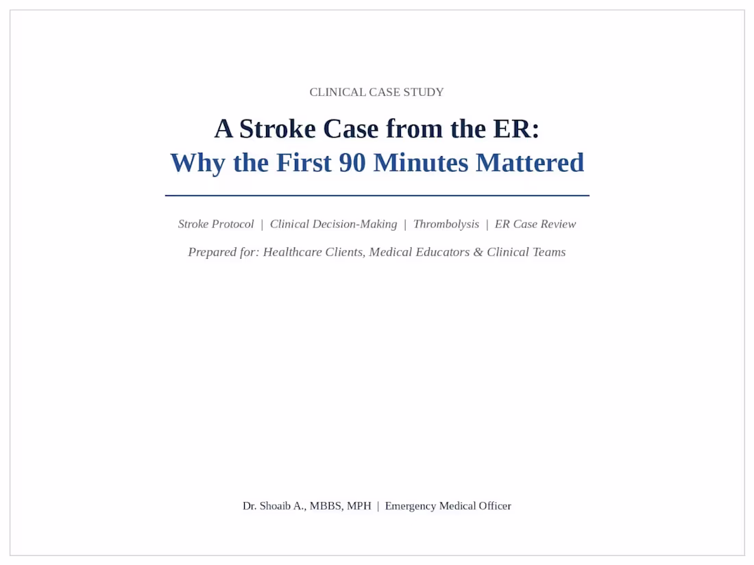 Cover image for Well Described Stroke Case.🧠