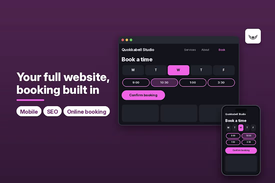 Cover image for Full small business website: up to 5 pages, SEO and booking