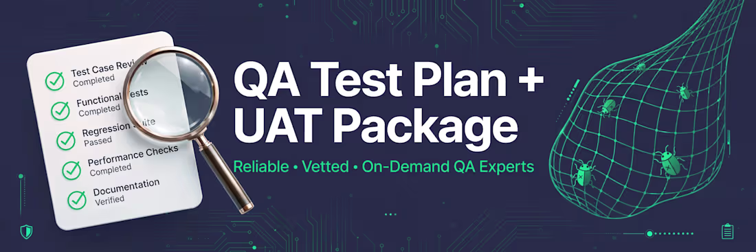 Cover image for QA Test Plan + UAT Package