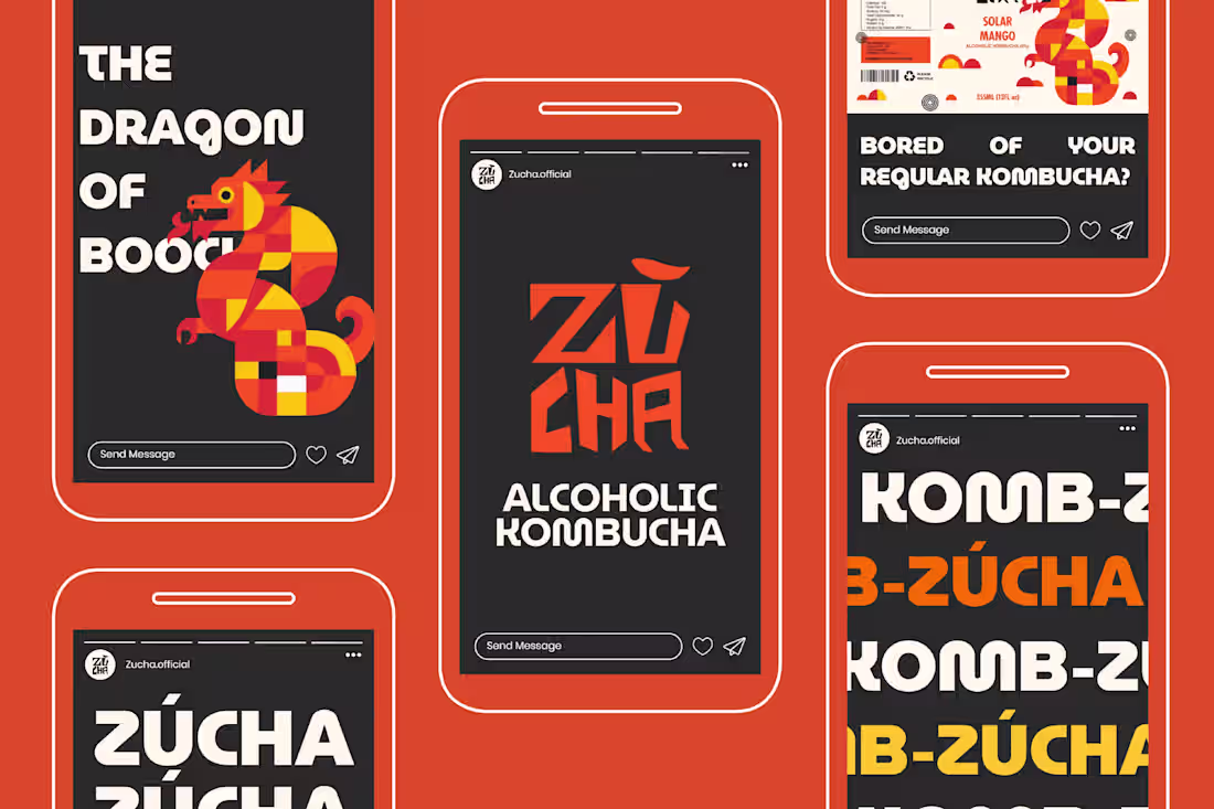 Cover image for Zucha Alcoholic Kombucha Branding