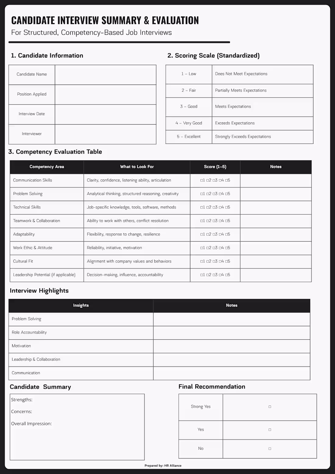 Cover image for Structured Interviews & Candidate Evaluation Reports