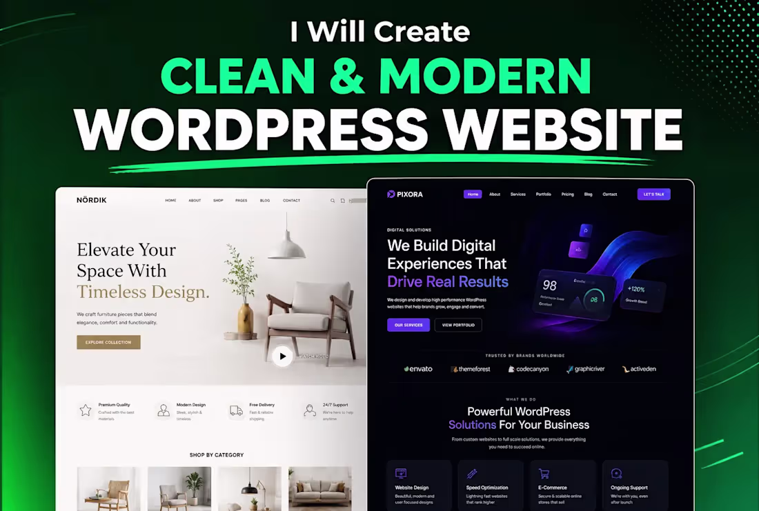 Cover image for Modern Wordpress Website