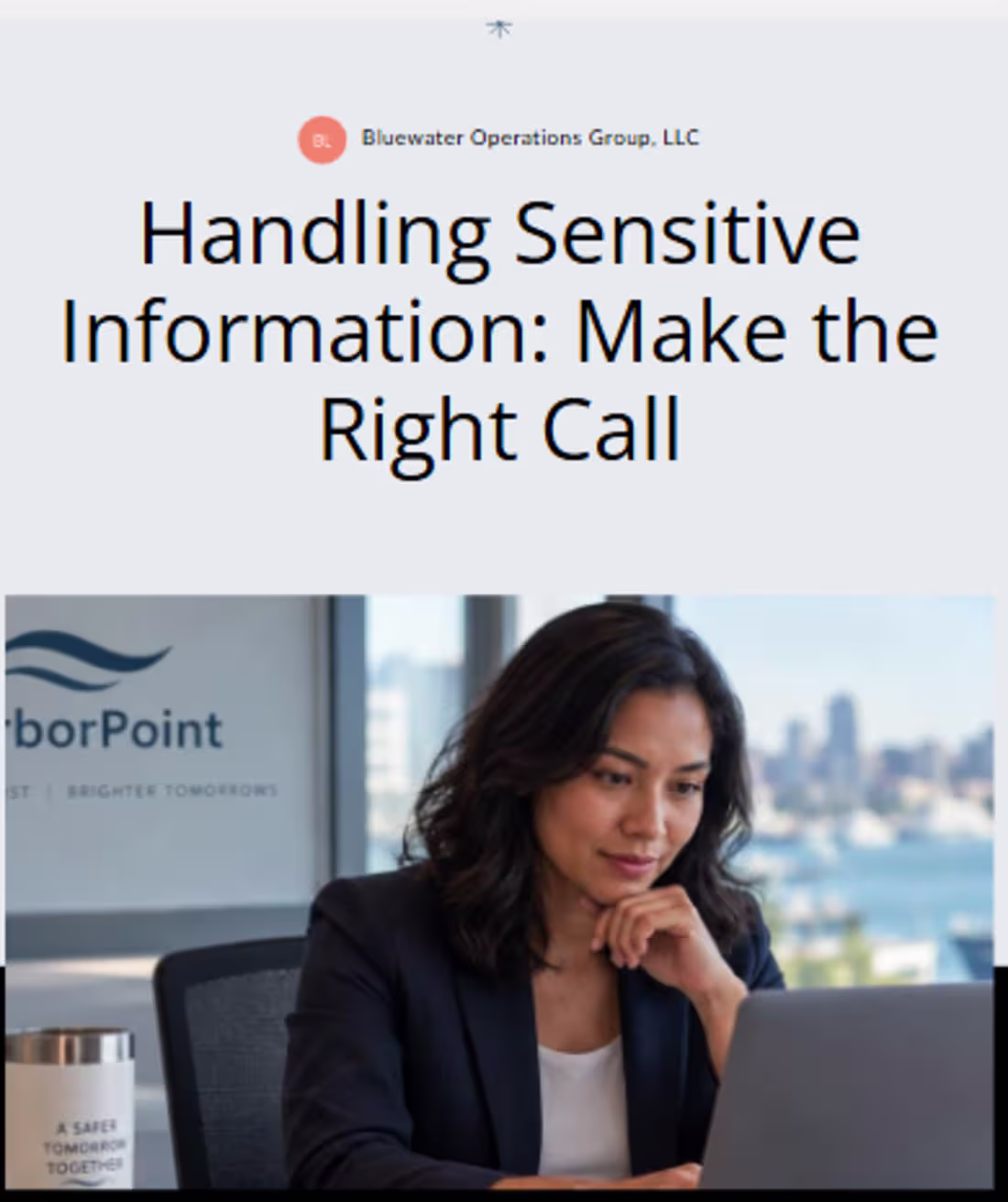 Cover image for Handling Sensitive Information: Make the Right Call