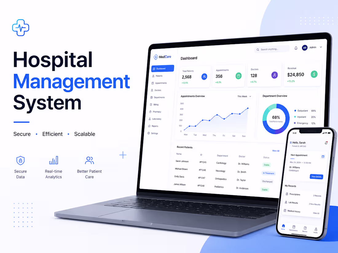 Cover image for Premium Hospital Management System mobile application