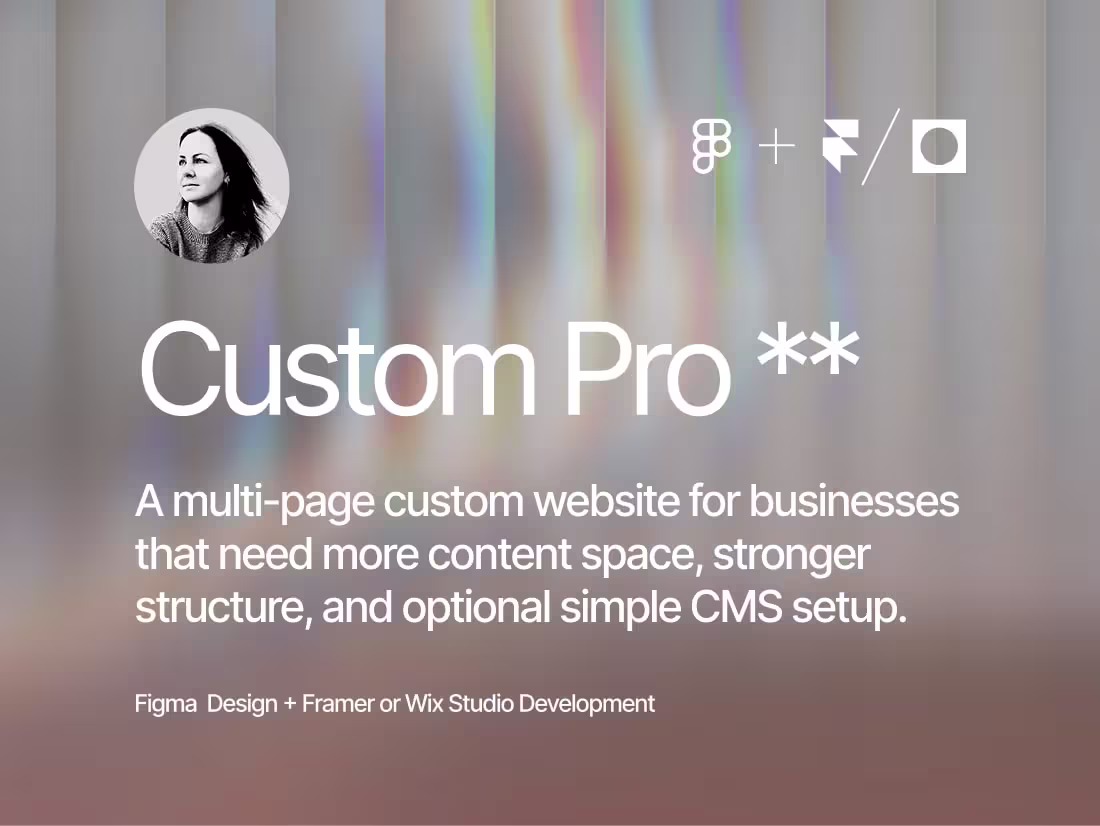 Cover image for Framer or Wix Studio Design + Development **