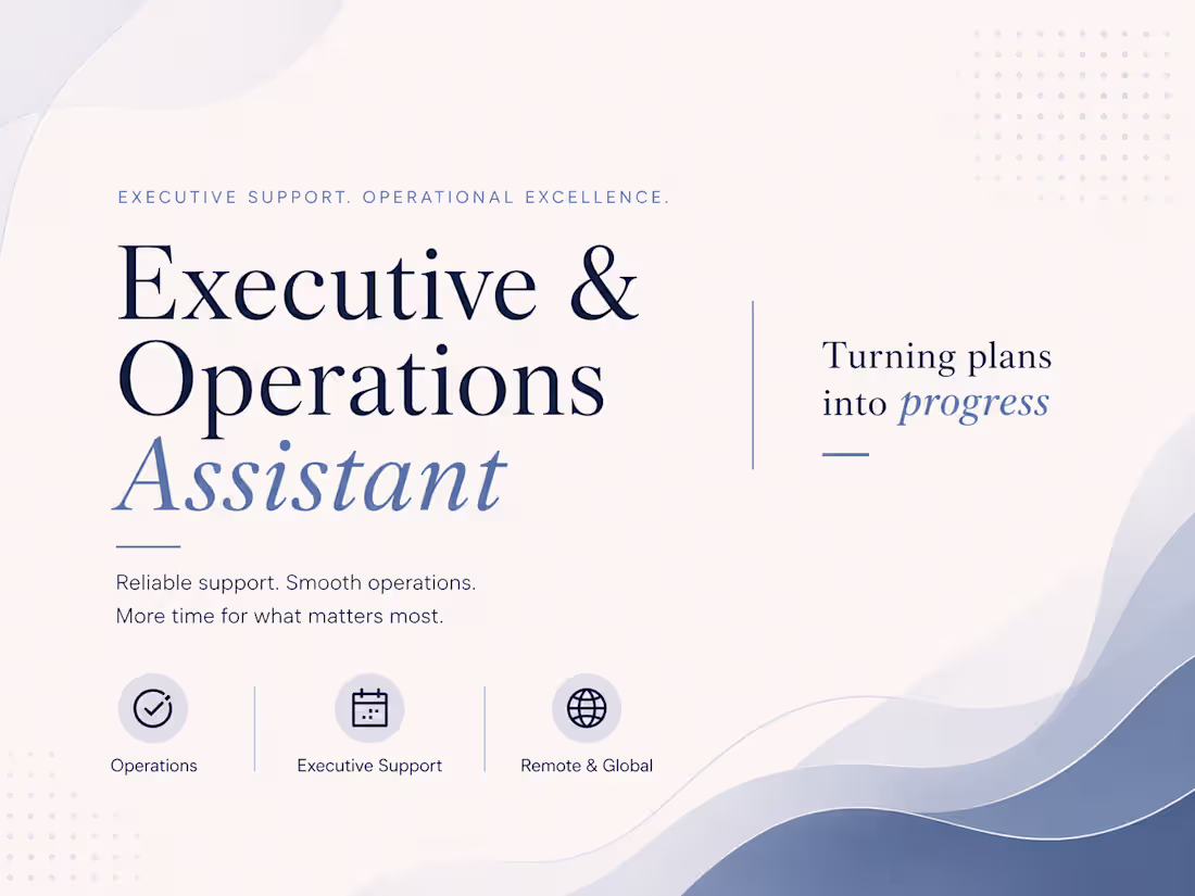Cover image for Executive & Operations Assistant