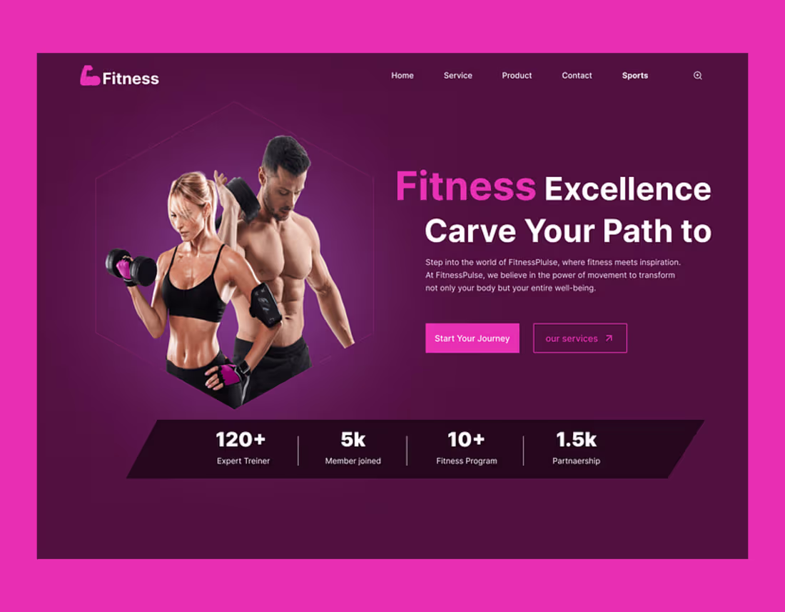Cover image for Fitness Website Hero Section by ELIJAH BENJAMIN on Dribbble