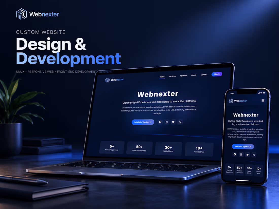 Cover image for Custom Website Design & Development