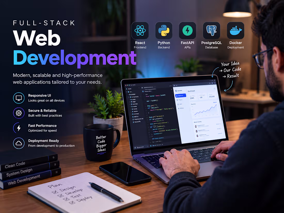 Cover image for Full-Stack Web App Development | SaaS & Custom Software