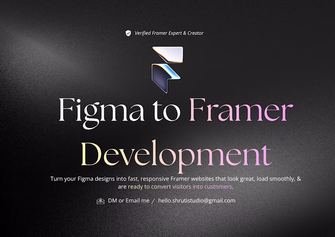 Cover image for Figma to Framer Development 