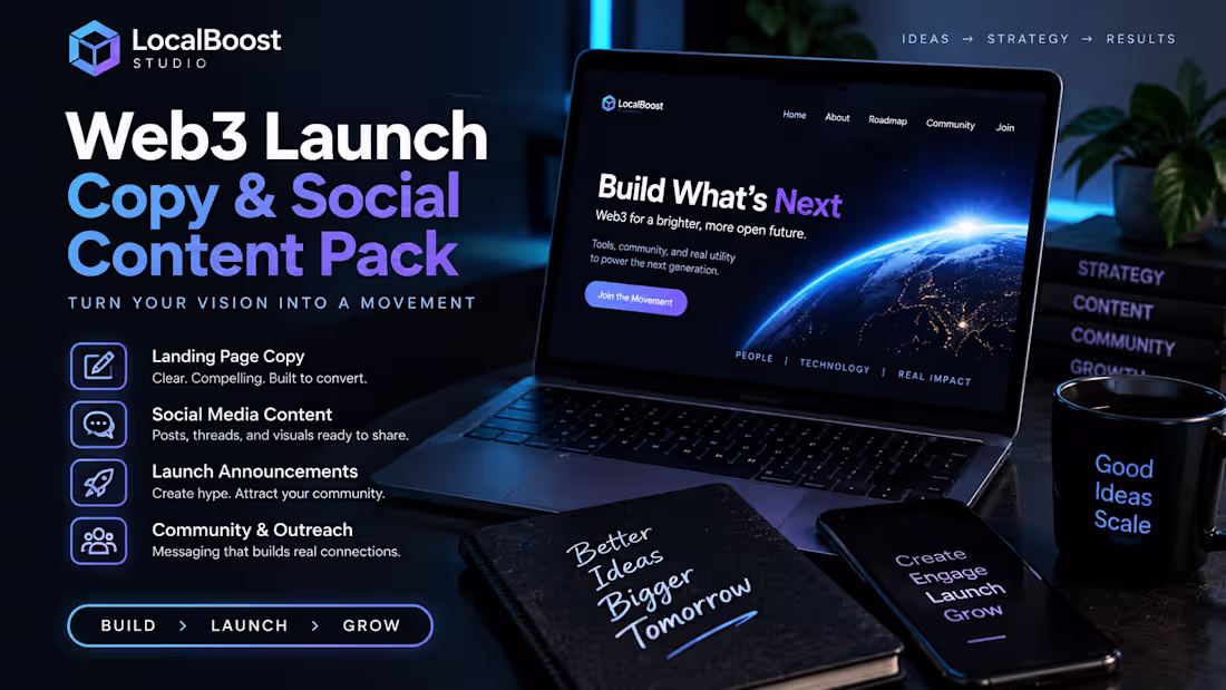 Cover image for Web3 Launch Copy & Social Content Pack