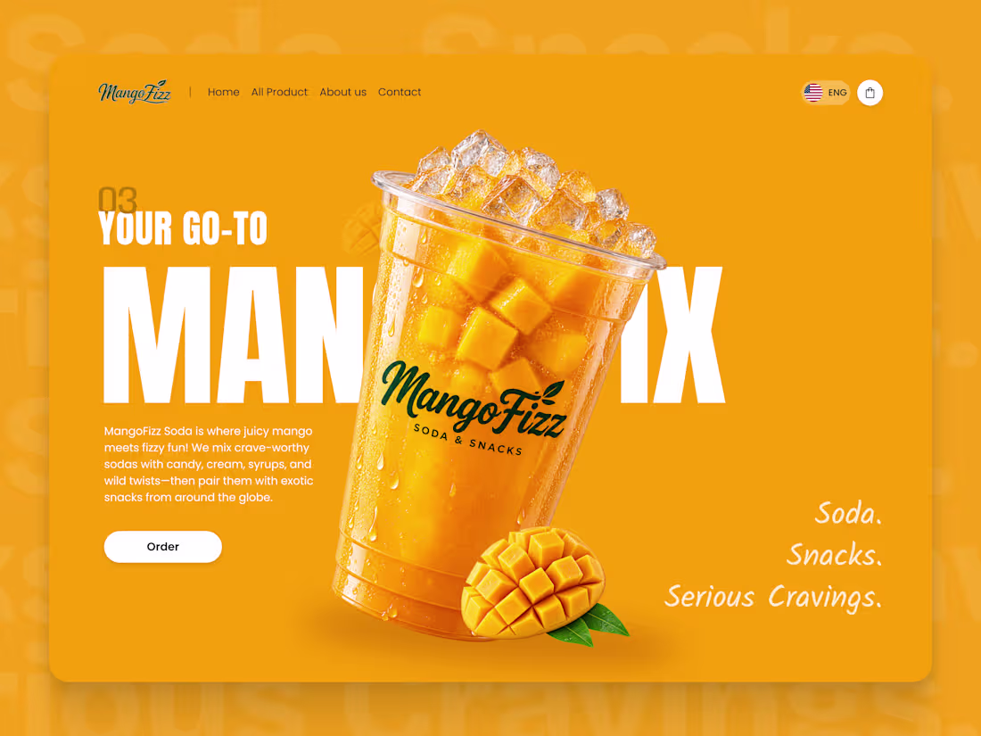 Cover image for MangoFizz — Beverage Landing Page
