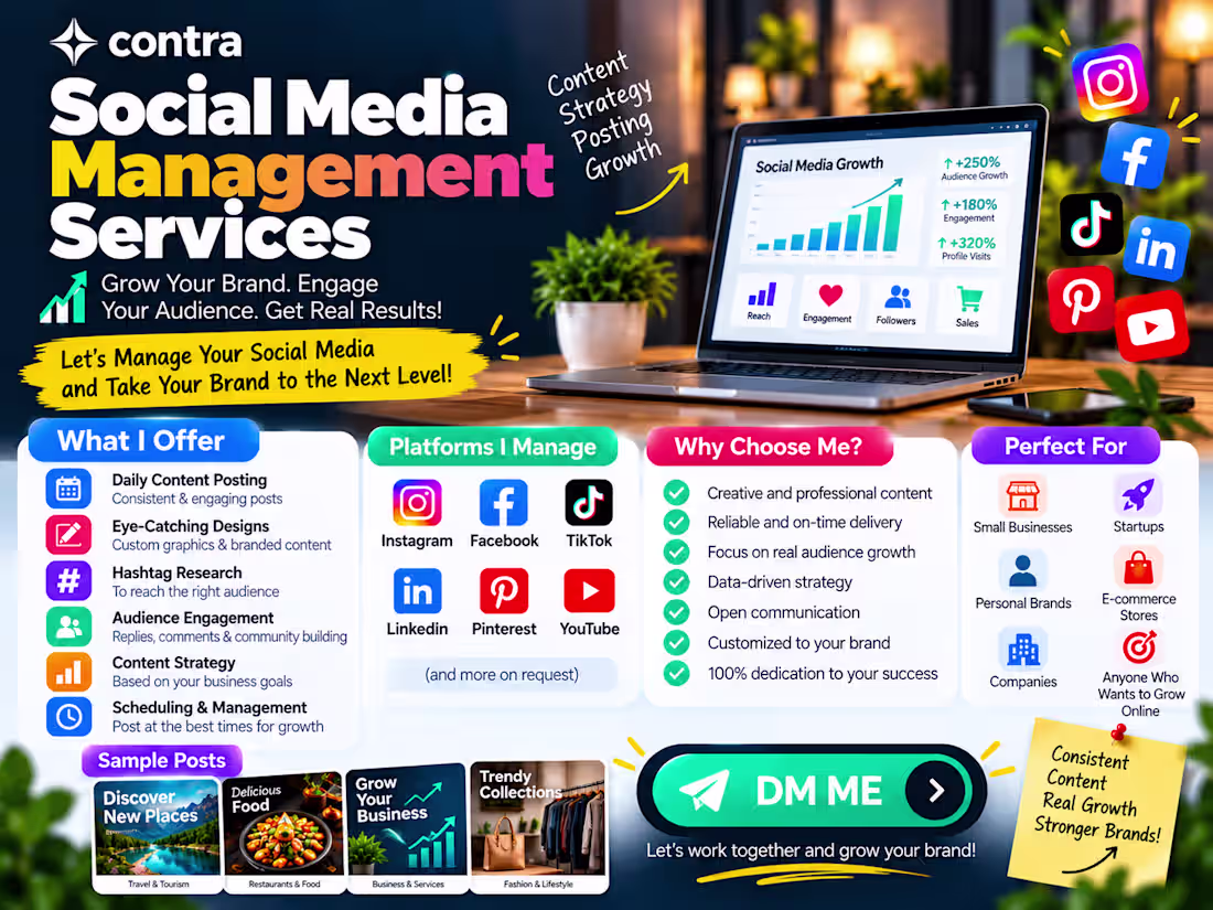 Cover image for Social Media Management Services
Grow Your