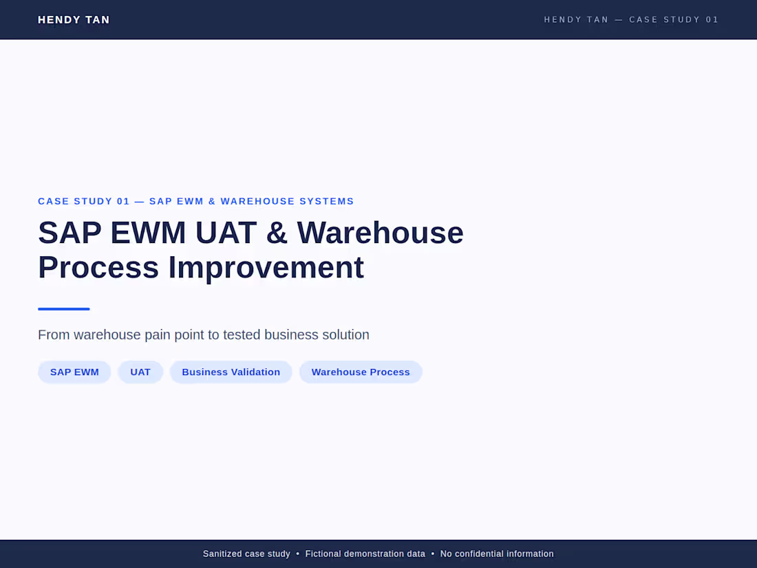 Cover image for UAT / Business Validation / ERP Process Support