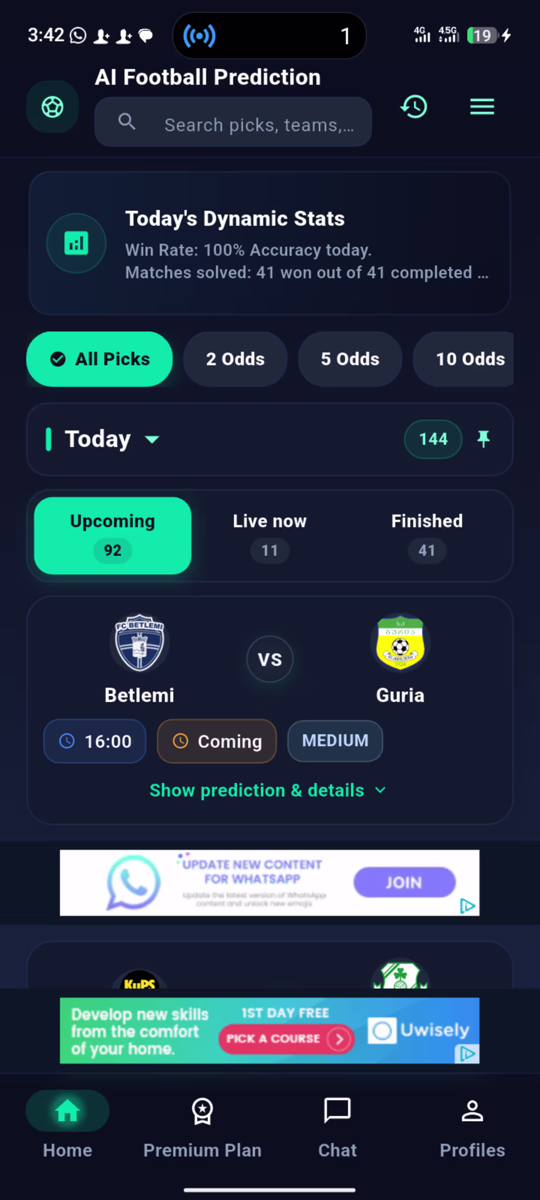 Cover image for AI football Predictions app creatd