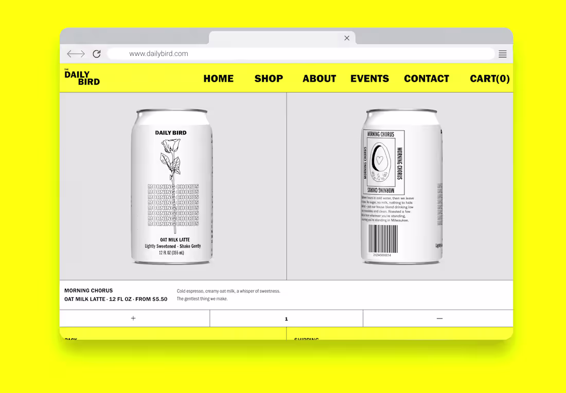 Cover image for Web Design & Shopify Development for a Food & Beverage brand.