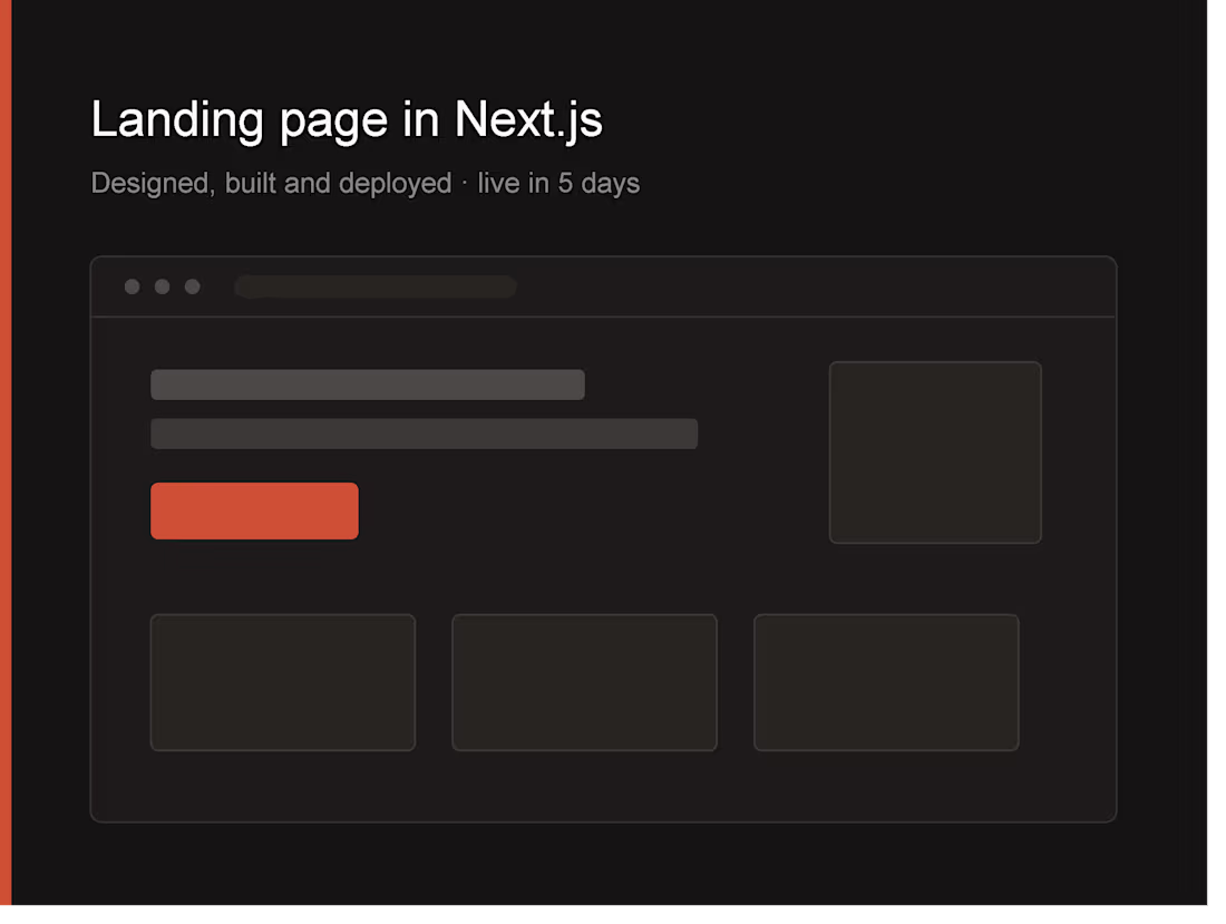 Cover image for Landing page built in Next.js, live in 5 days