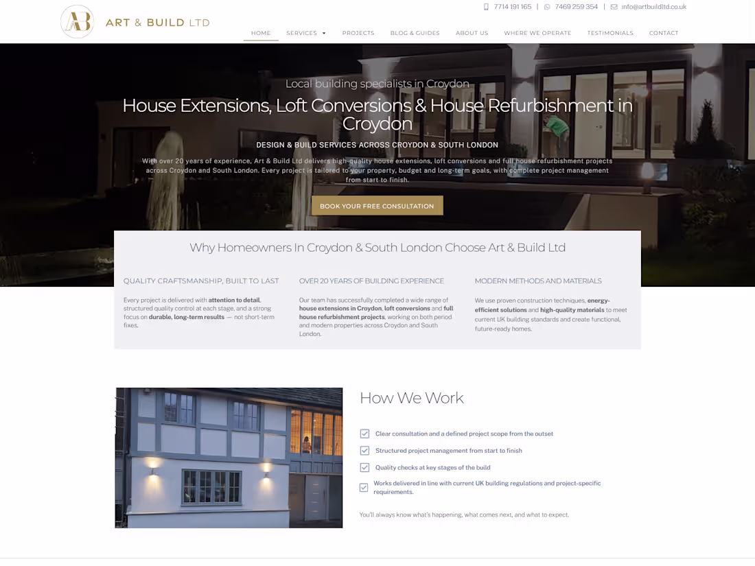 Cover image for Art & Build Ltd - Web Design, Local SEO & AI Search Visibility