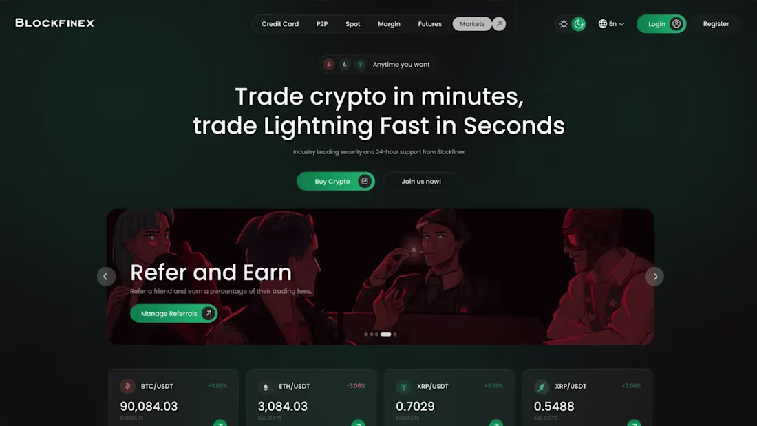 Cover image for Blockfinex

Blockfinex is a cryptocurrency exchange