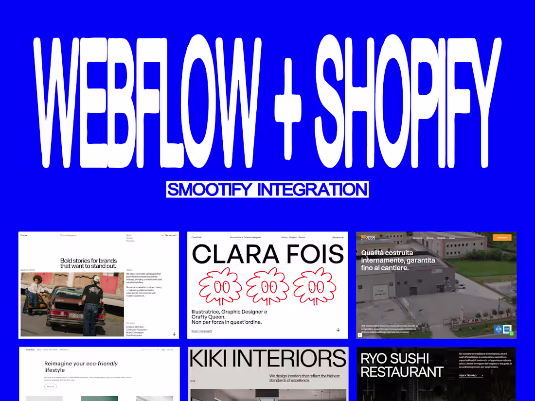 Cover image for Webflow + Shopify - Smootify Integration