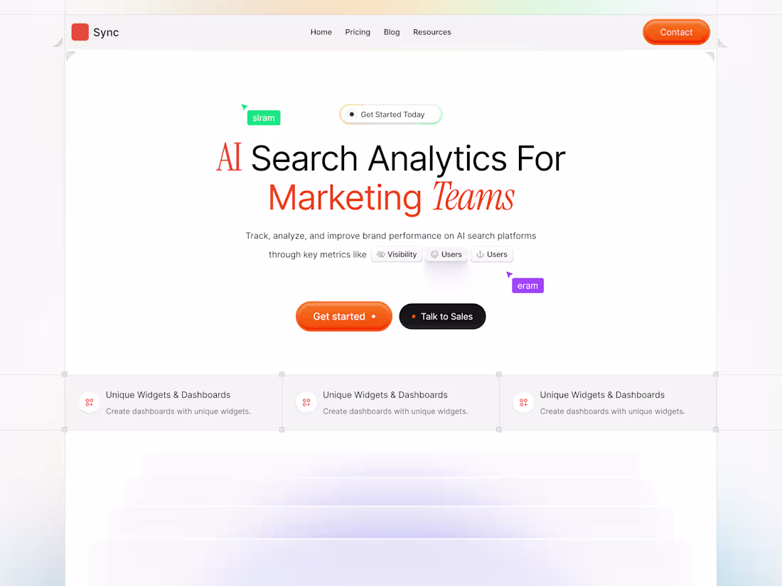 Cover image for Designed a modern SaaS landing