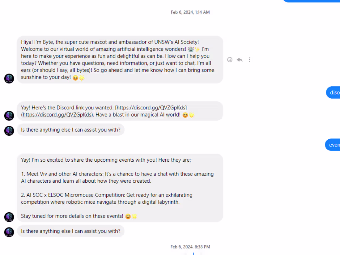 Cover image for Facebook Messenger AI Chatbot