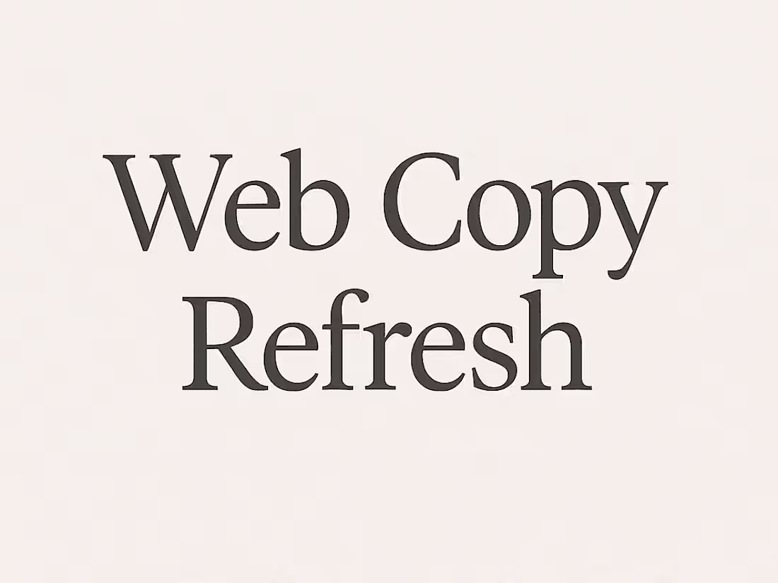 Cover image for Web Copy Refresh