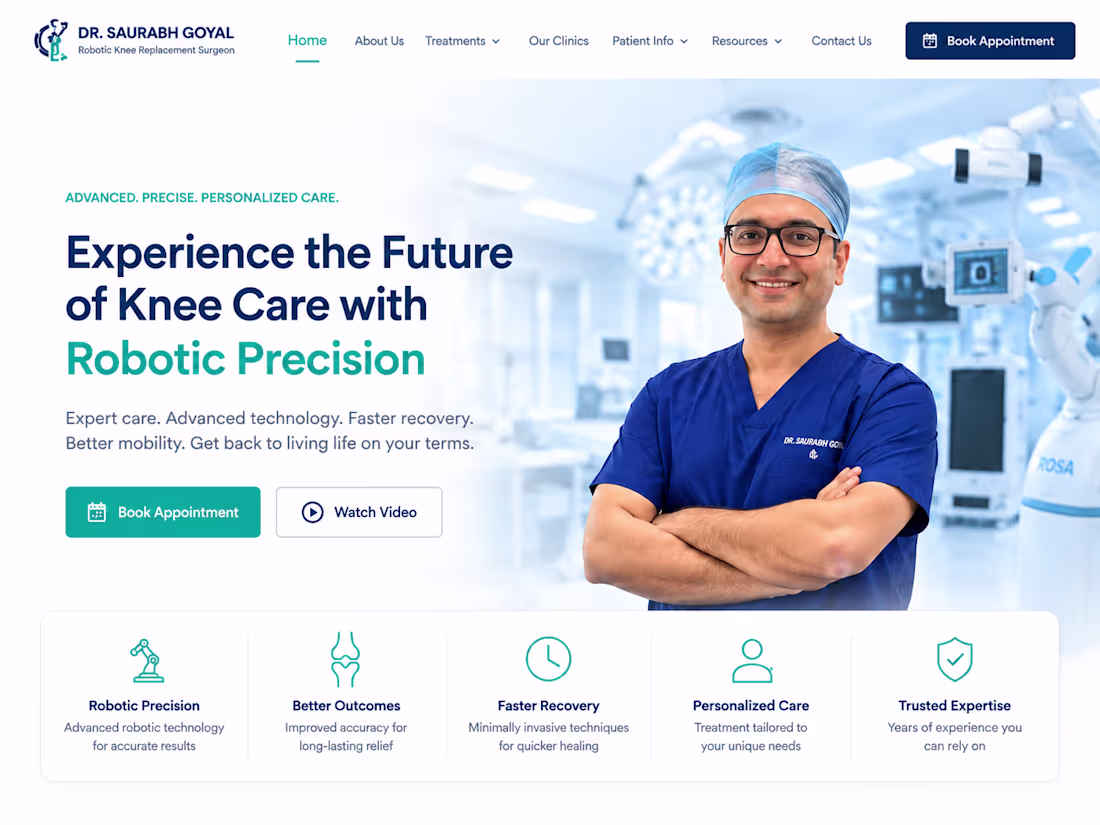 Cover image for Modern Healthcare & Hospital Website