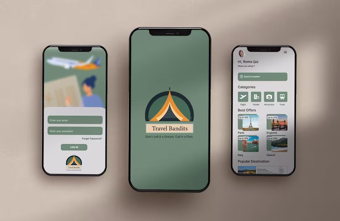 Cover image for Travel Bandits - UI UX