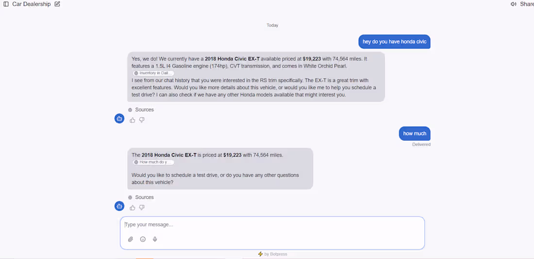 Cover image for I will build an AI chatbot for your car dealership