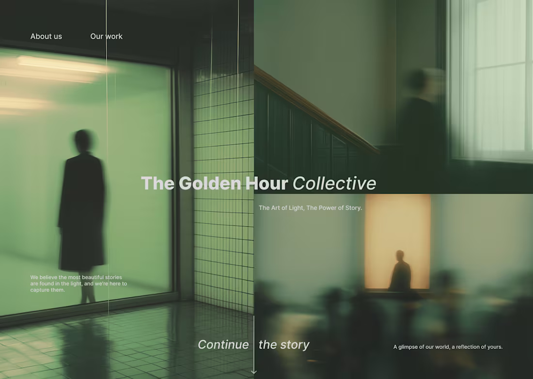 Cover image for The Golden Hour Collective website and brand design
