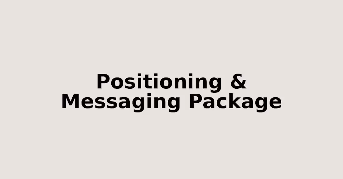 Cover image for Positioning & Messaging for Startups 