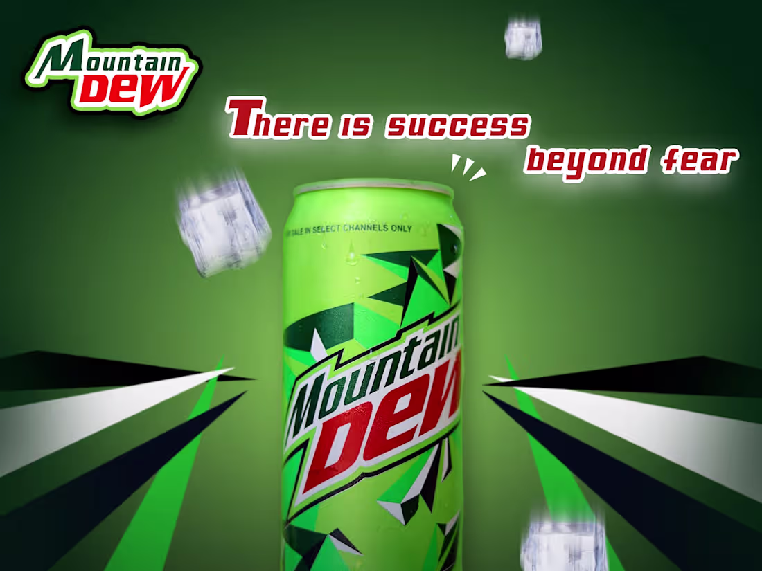 Cover image for Hi guy ! I Designed this Mountain Dew Poster Design I hope y...