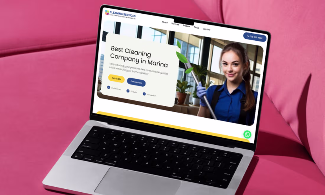 Cover image for One Page Website for Cleaning