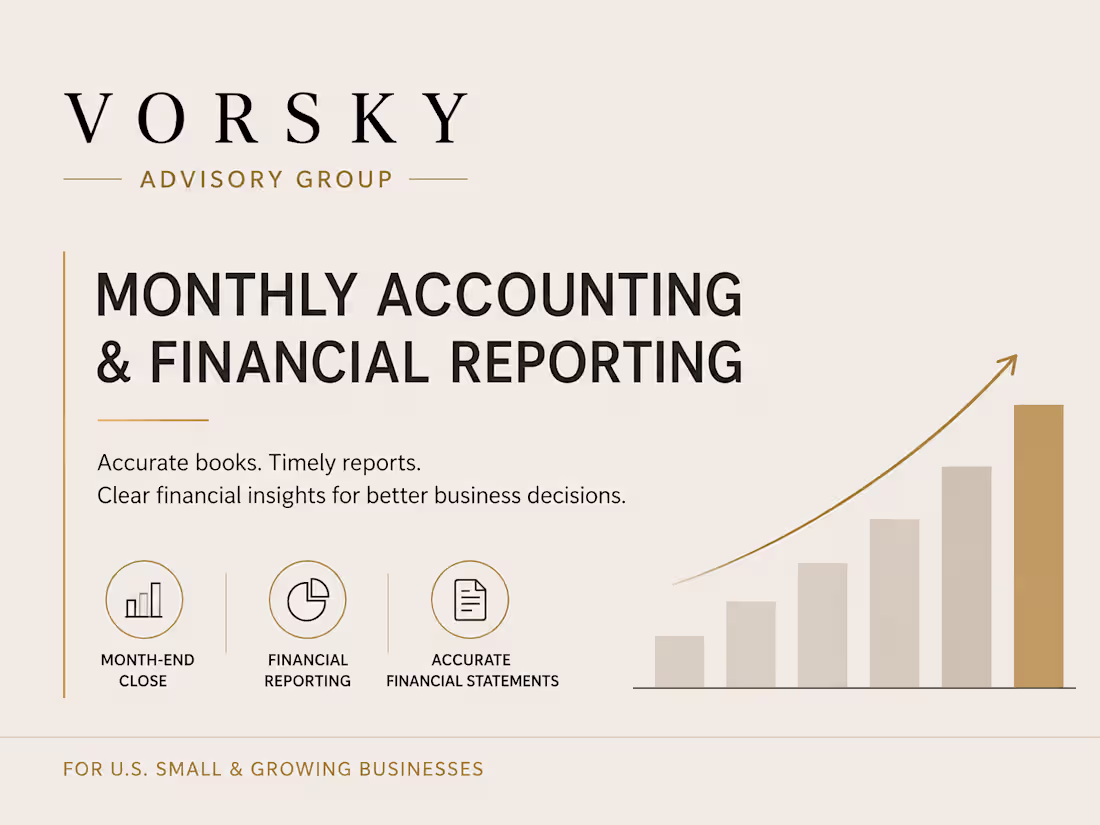 Cover image for Monthly Accounting & Financial Reporting