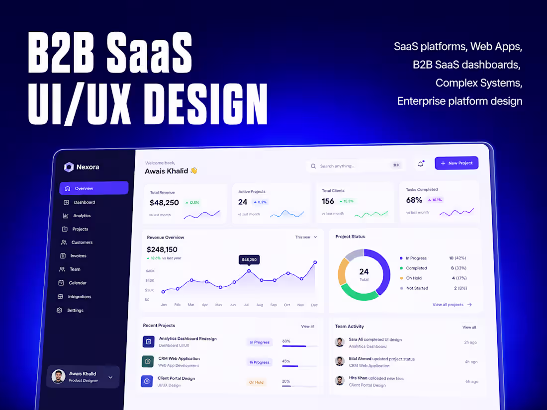 Cover image for UX/UI Design for SaaS, Web Apps & Digital Products
