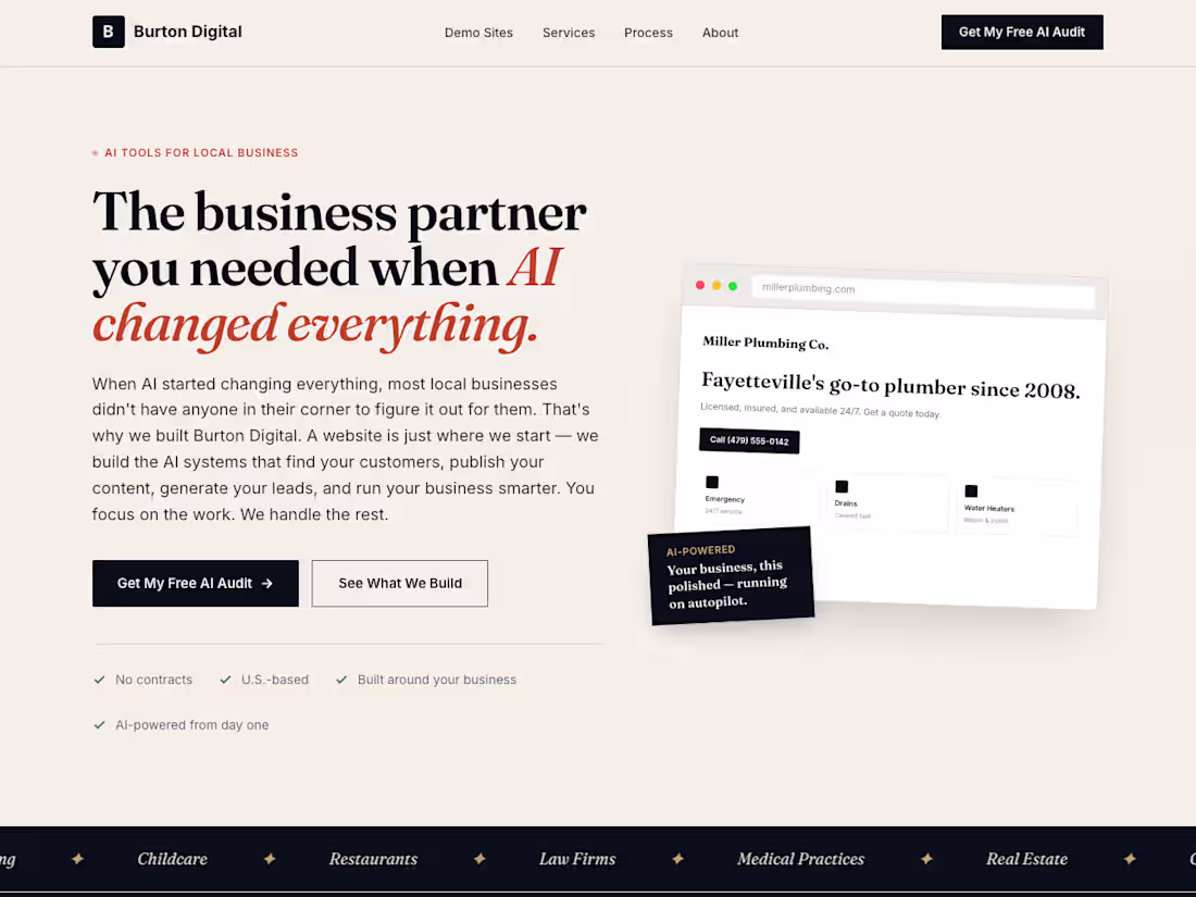 Cover image for Burton Digital — AI Tools for Local Business