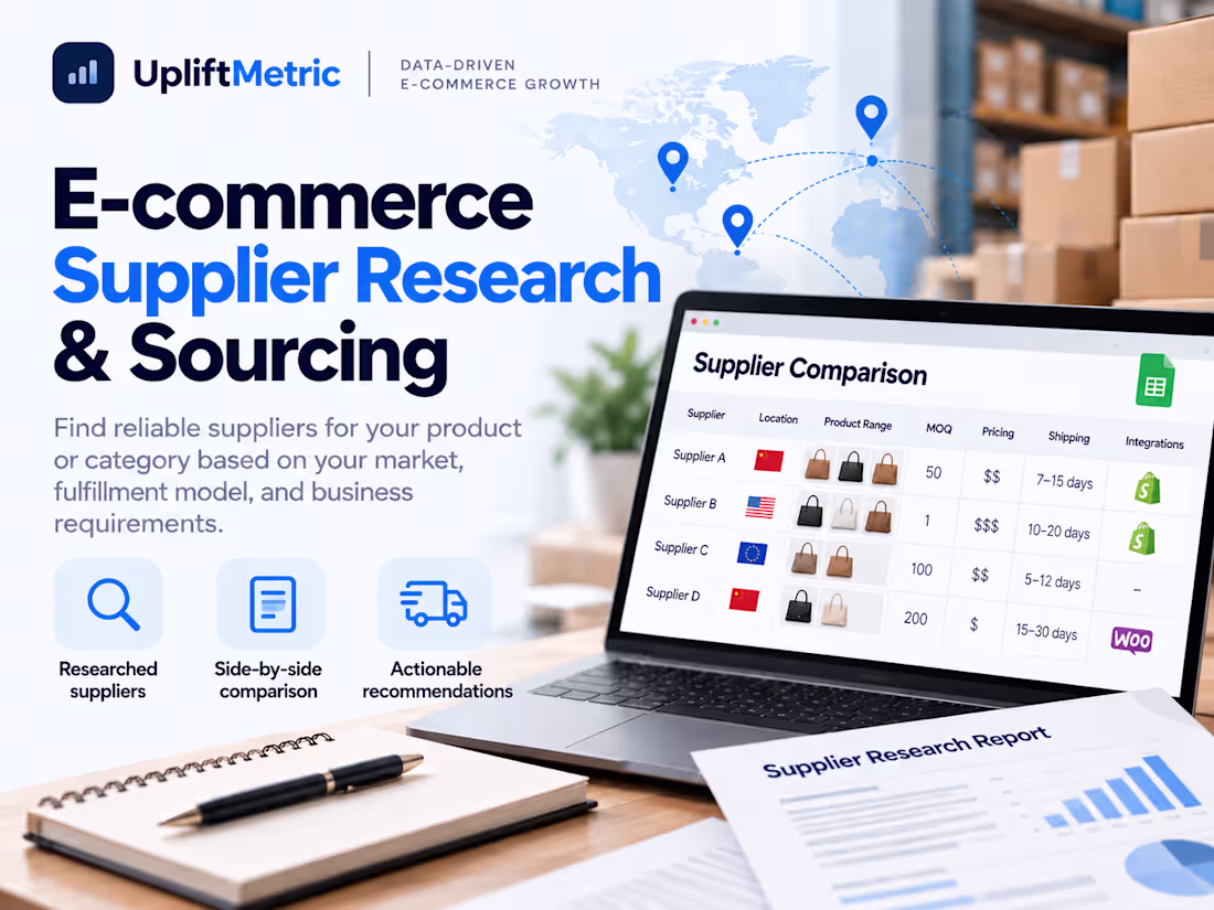 Cover image for E-commerce Supplier Research & Sourcing