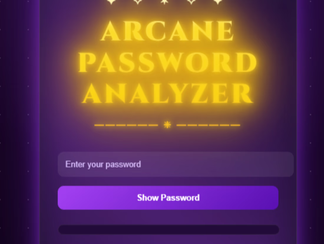 Cover image for A fantasy-themed password checker with a live strength meter
