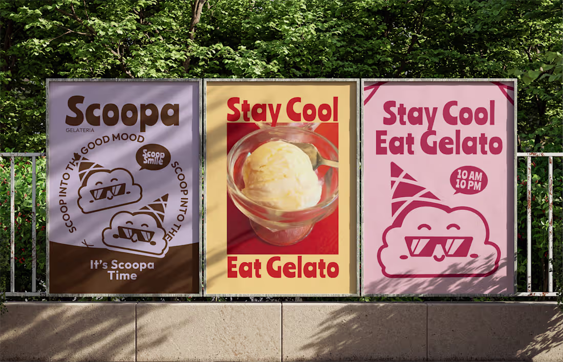 Cover image for Scoopa Gelateria - Brand Identity