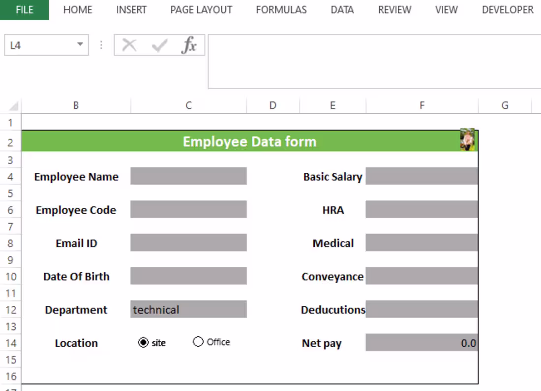 Cover image for Accurate data entry for employee