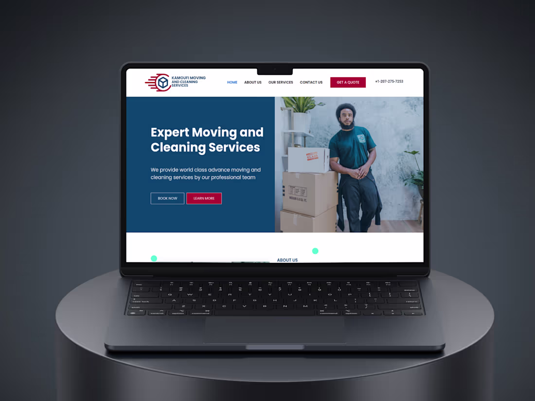 Cover image for Kamoufi Moving & Cleaning Services Website