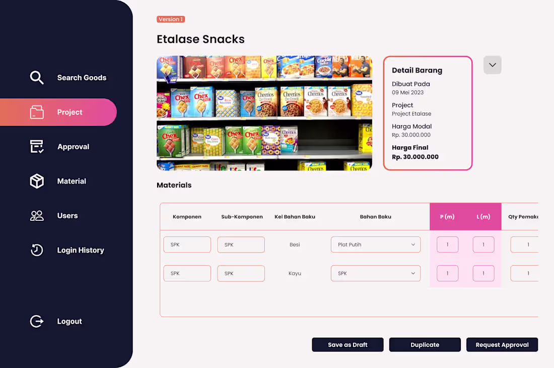 Cover image for Developed a product management app for a retail support comp...