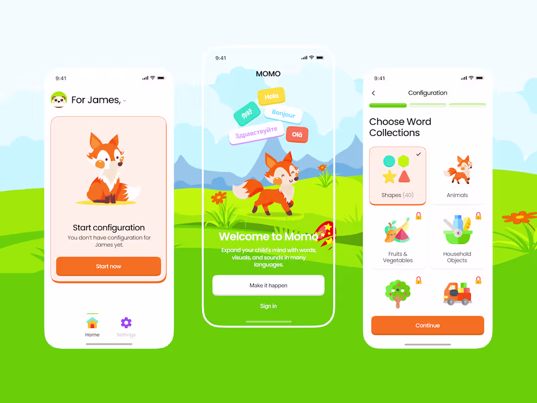 Cover image for Child learning application UIUX design.