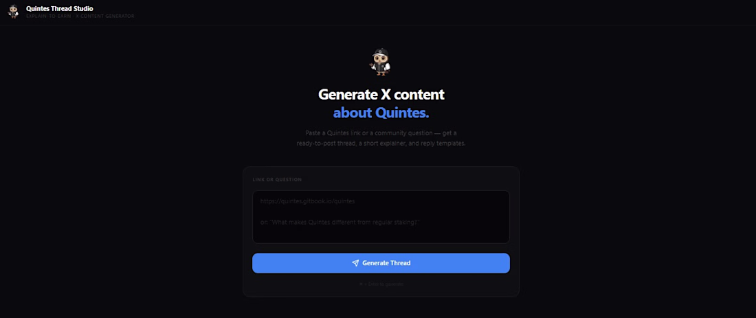 Cover image for Created Quintes Explain-to-Earn tool for
